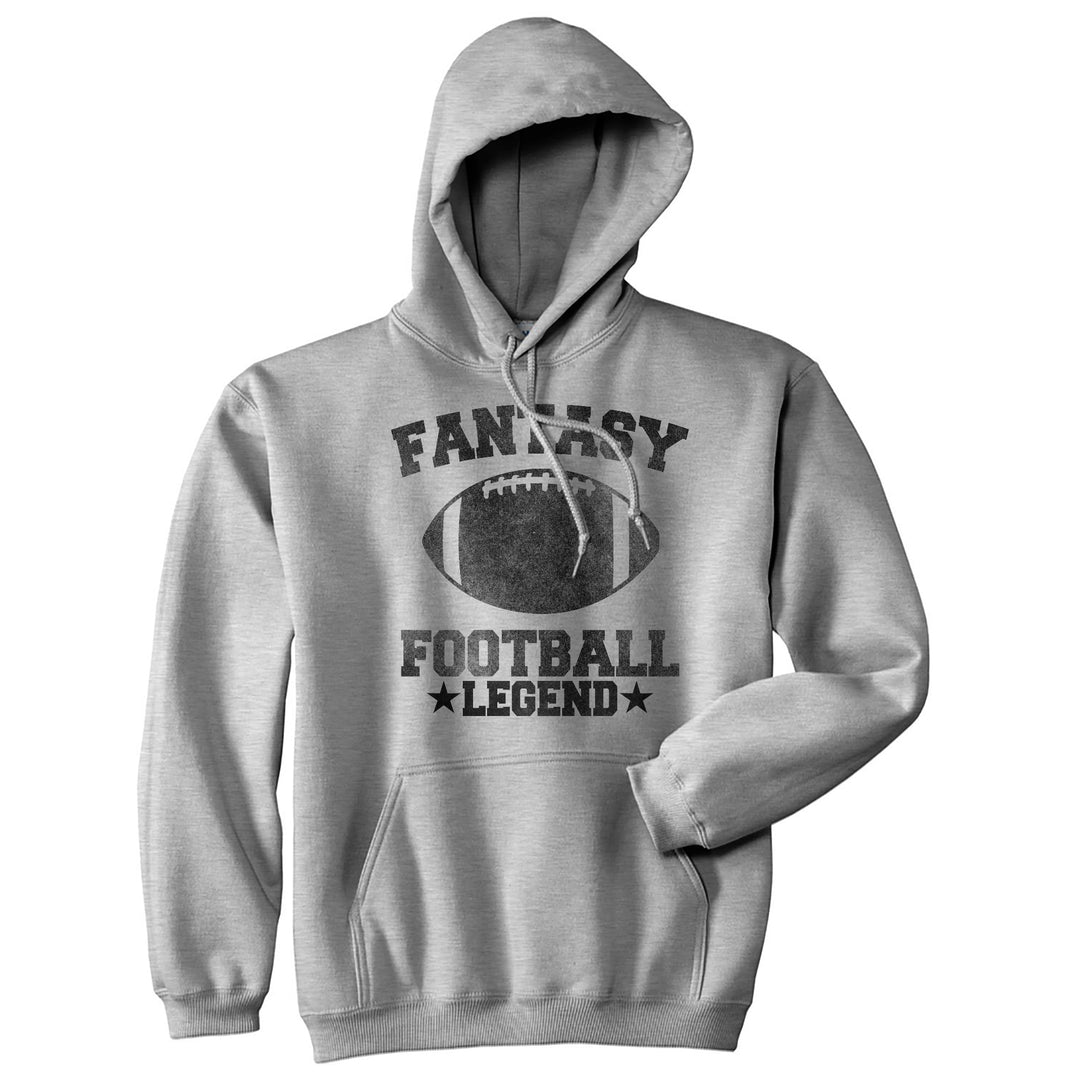 Funny Heather Grey Fantasy Football Legend Hoodie Nerdy Football Tee