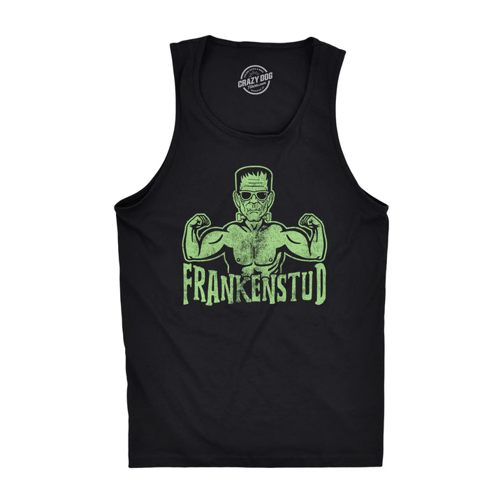 Funny Black - Frankenstud Frankenstud Mens Tank Top Nerdy Halloween Wine Tee