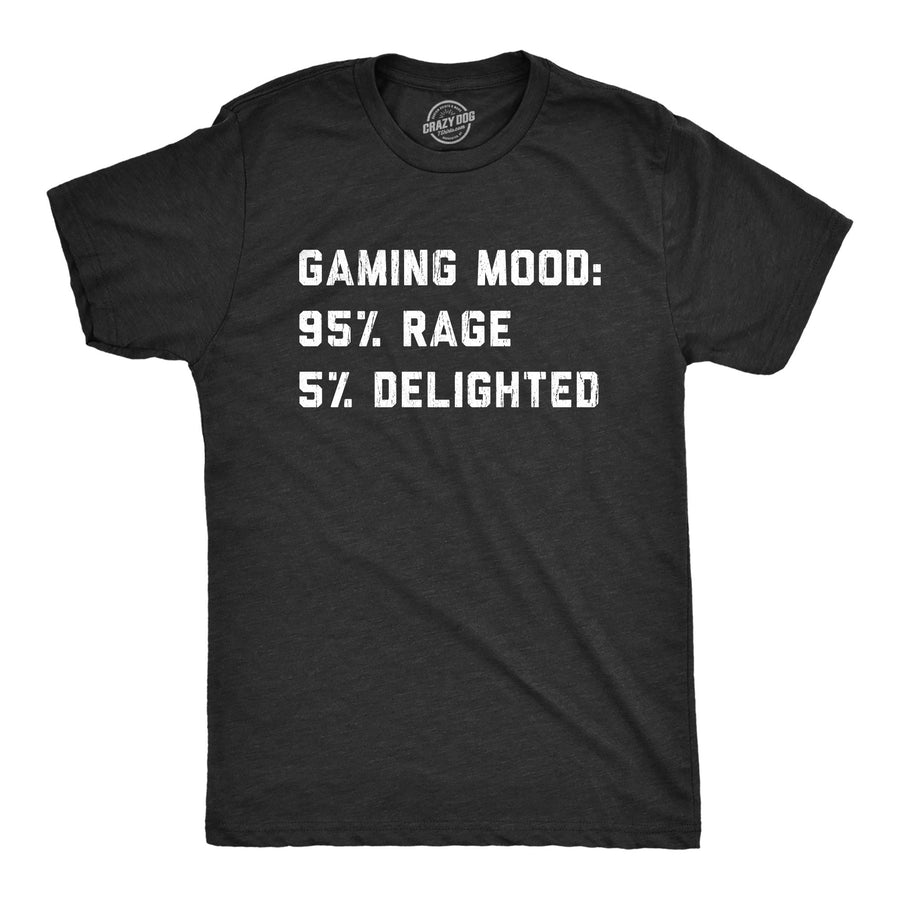 Funny Heather Black Gaming Mood Mens T Shirt Nerdy Video Games Tee