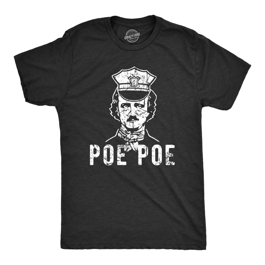 Funny Heather Black Poe Poe Mens T Shirt Nerdy Teacher Tee