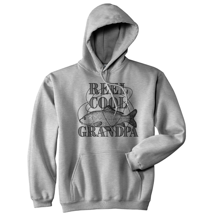 Funny Heather Grey - Reel Cool Grandpa Reel Cool Grandpa Hoodie Nerdy Fishing Father's Day Grandfather Tee