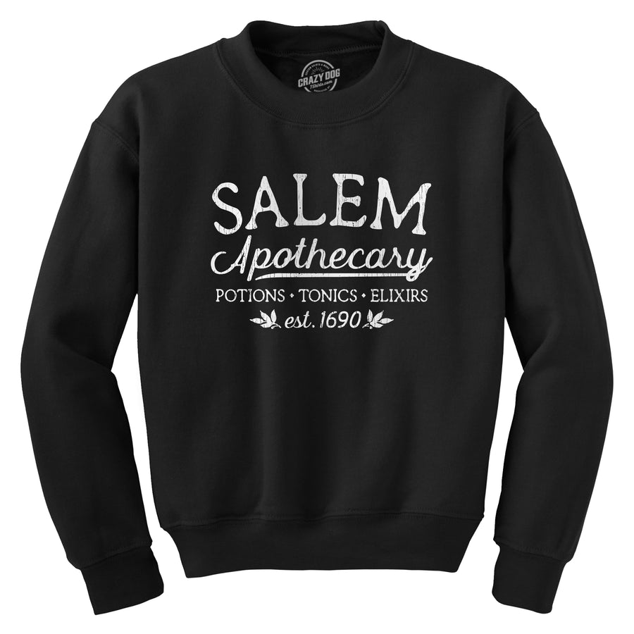 Funny Black Salem Apothecary Sweatshirt Nerdy Halloween Tee