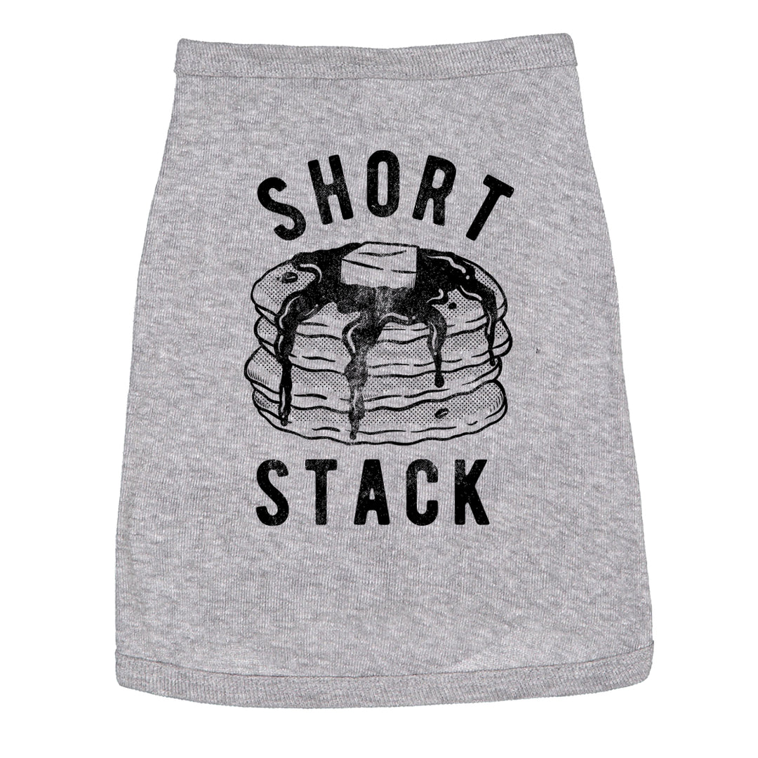 Funny Light Heather Grey Short Stack Dog Shirt Nerdy Food Tee