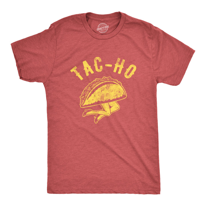 Funny Heather Red Taco Ho Mens T Shirt Nerdy Cinco De Mayo Food Tee