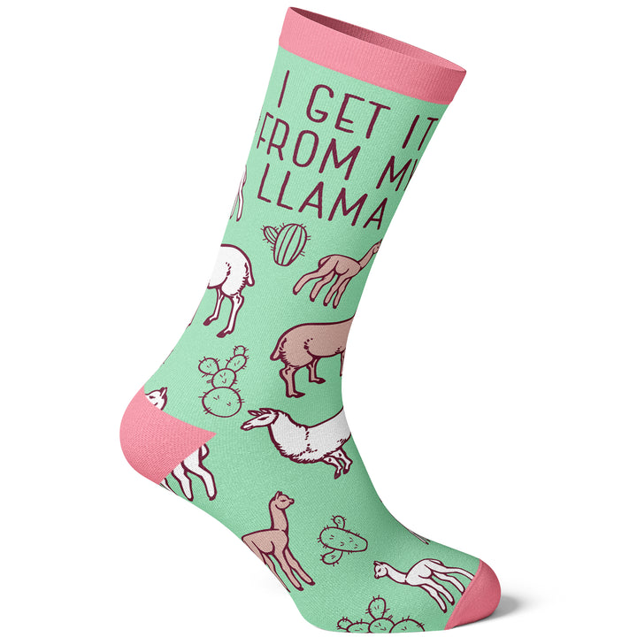 Women's I Get It From My Llama Socks