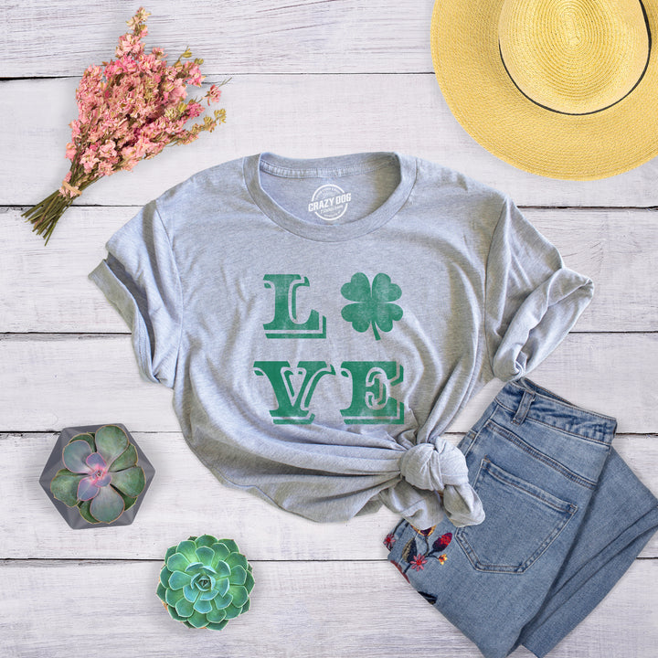 LOVE Lucky Clover Women's T Shirt