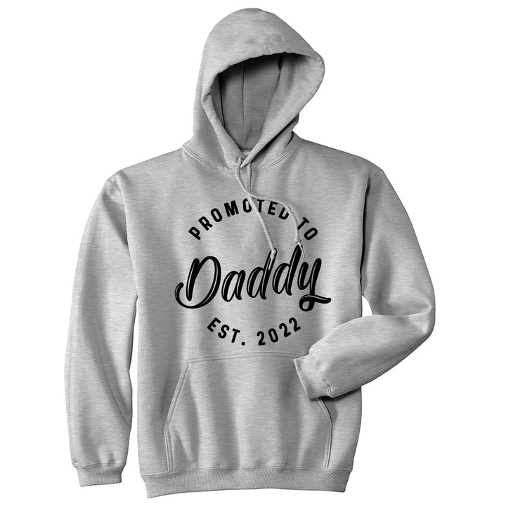 Funny Grey - 2022 Promoted To Daddy 2022 Hoodie Nerdy Father's Day Tee