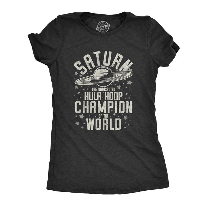 Funny Heather Black - SATURN Saturn Hula Hoop Champion Womens T Shirt Nerdy Space Tee