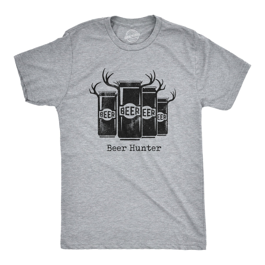 Funny Light Heather Grey - BEER Beer Hunter Mens T Shirt Nerdy Hunting Beer Tee