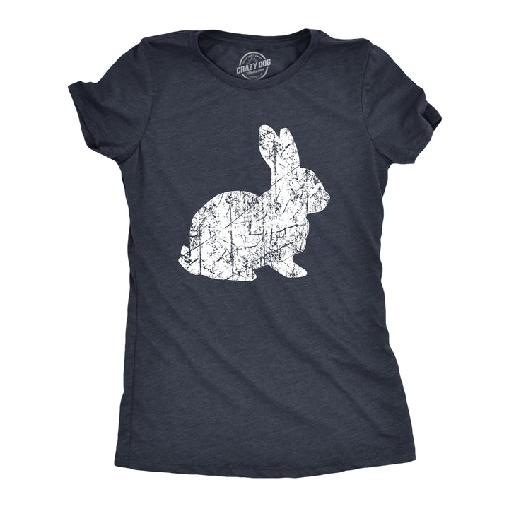 Funny Heather Navy - Big Bunny Big Bunny Womens T Shirt Nerdy Easter animal Tee