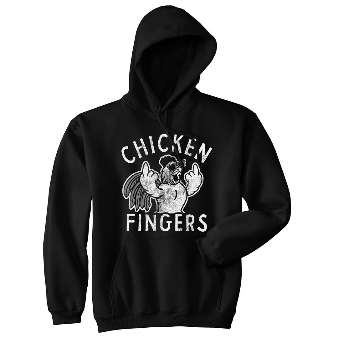 Funny Black - FINGERS Chicken Fingers Hoodie Nerdy Animal Food Sarcastic Tee