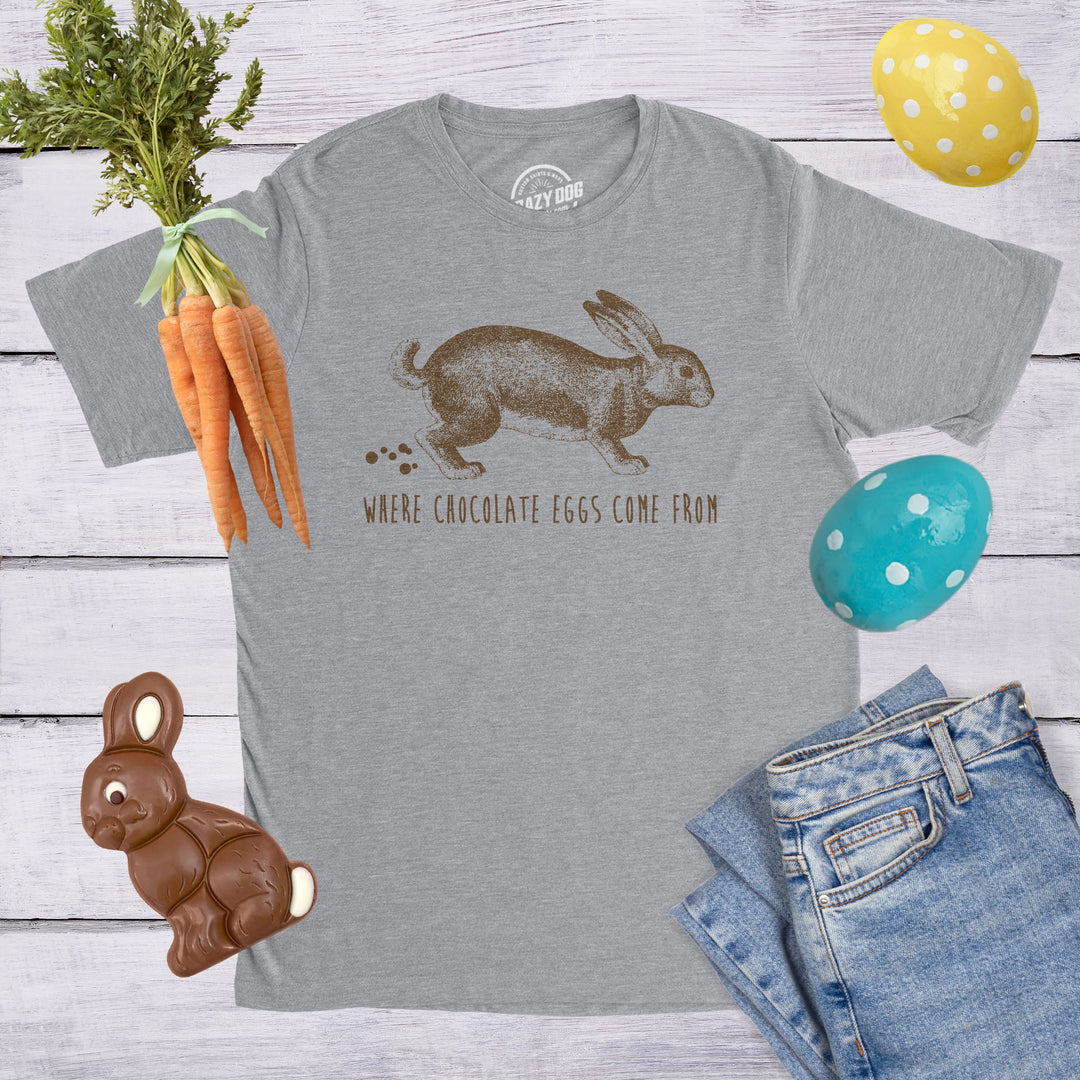 Where Chocolate Eggs Come From Men's T Shirt