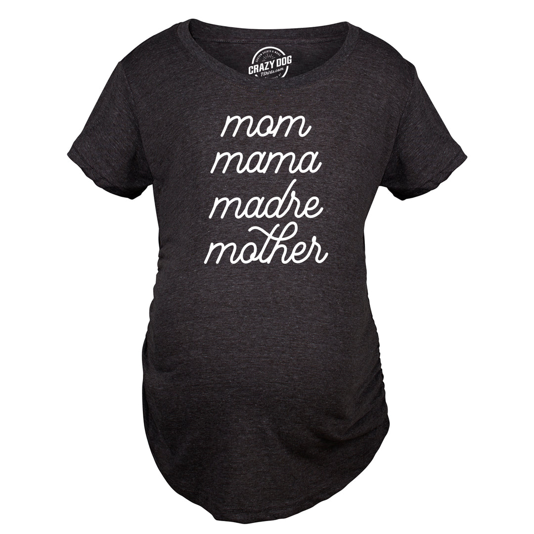 Funny Heather Black Mom Mama Madre Mother Maternity T Shirt Nerdy Mother's Day Tee