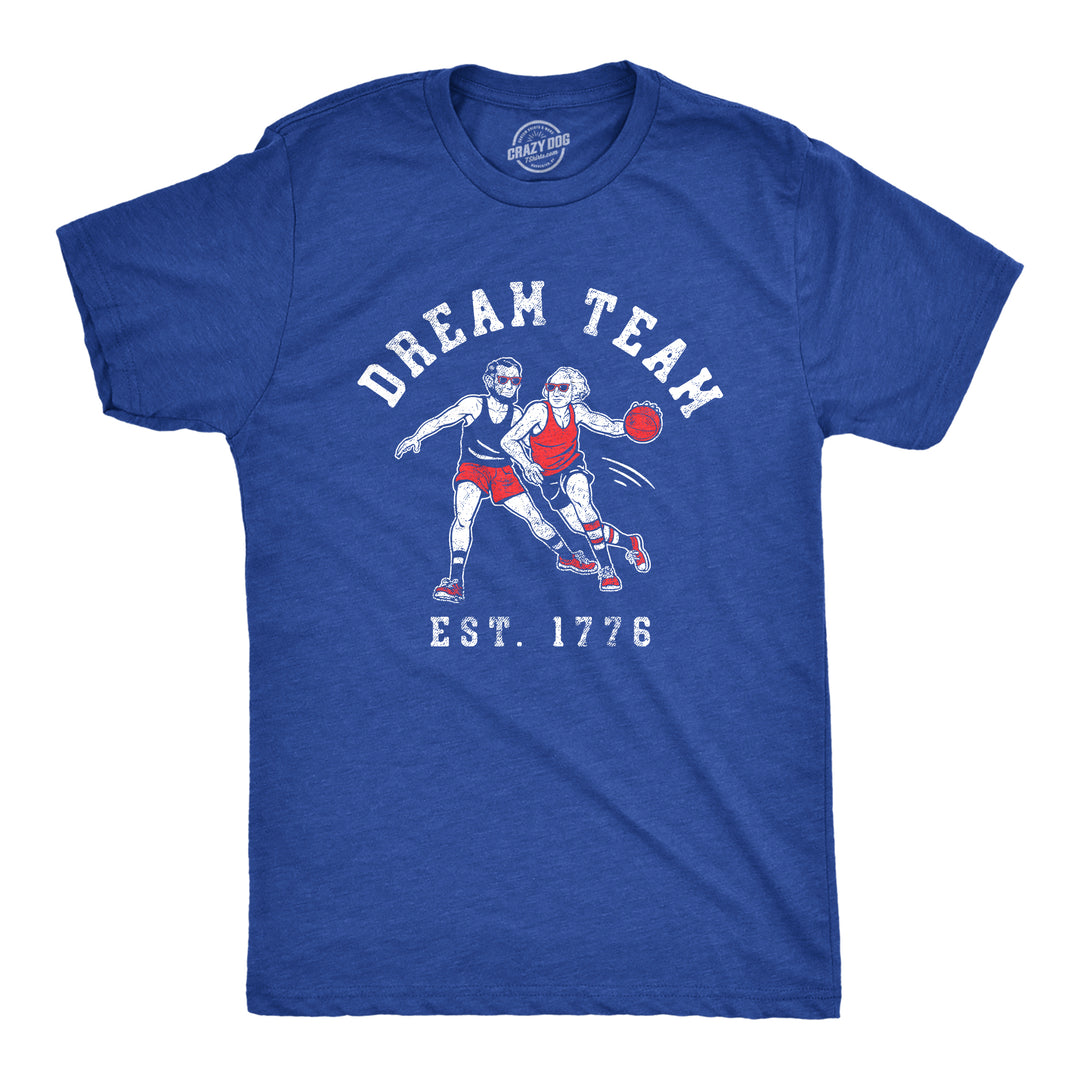 Funny Heather Royal - DREAM Dream Team 1776 Mens T Shirt Nerdy Fourth Of July Basketball Tee