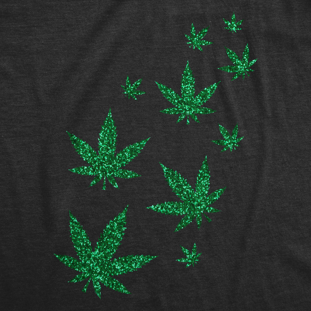 Glitter Pot Leaves Women's T Shirt