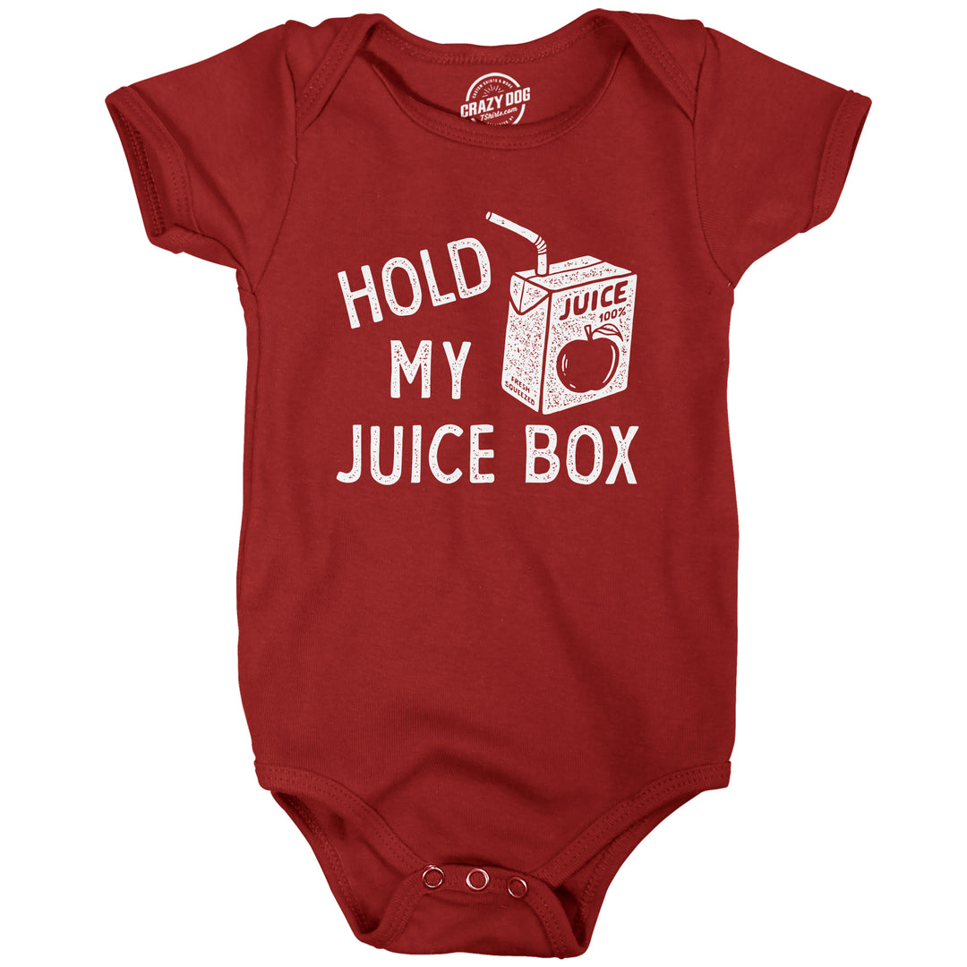 Funny Red - JUICE Hold My Juice Box Onesie Nerdy Sarcastic Tee