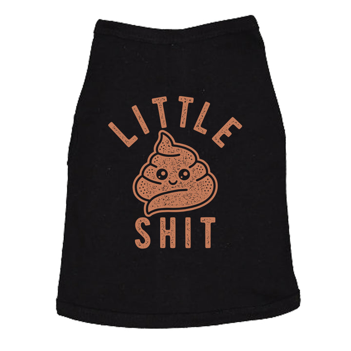 Funny Heather Black Little Shit Dog Shirt Nerdy Dog Tee