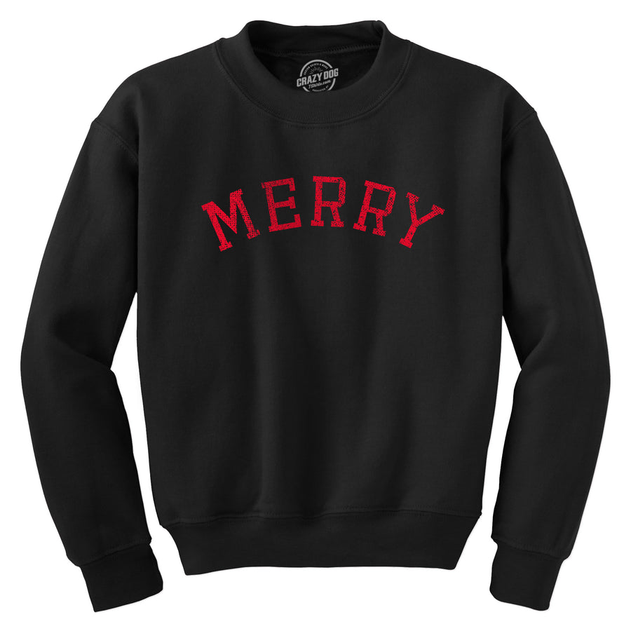 Funny Black - MERRY Merry Sweatshirt Nerdy Christmas Tee