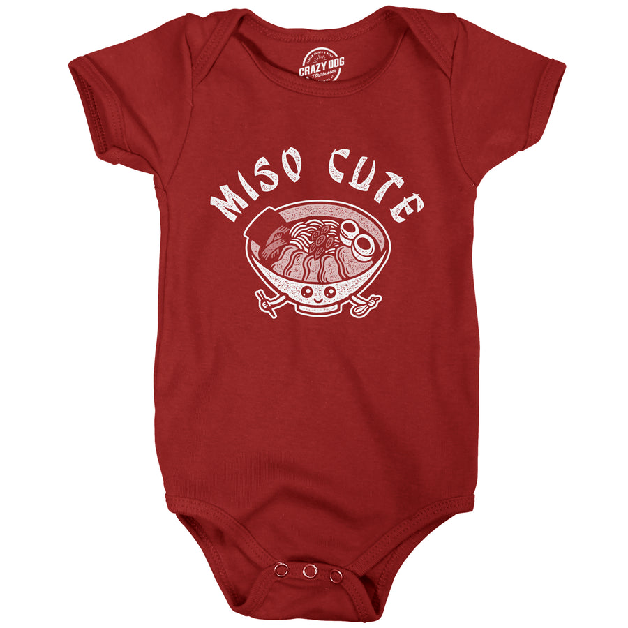 Funny Heather Red Miso Cute Onesie Nerdy Food Food Tee