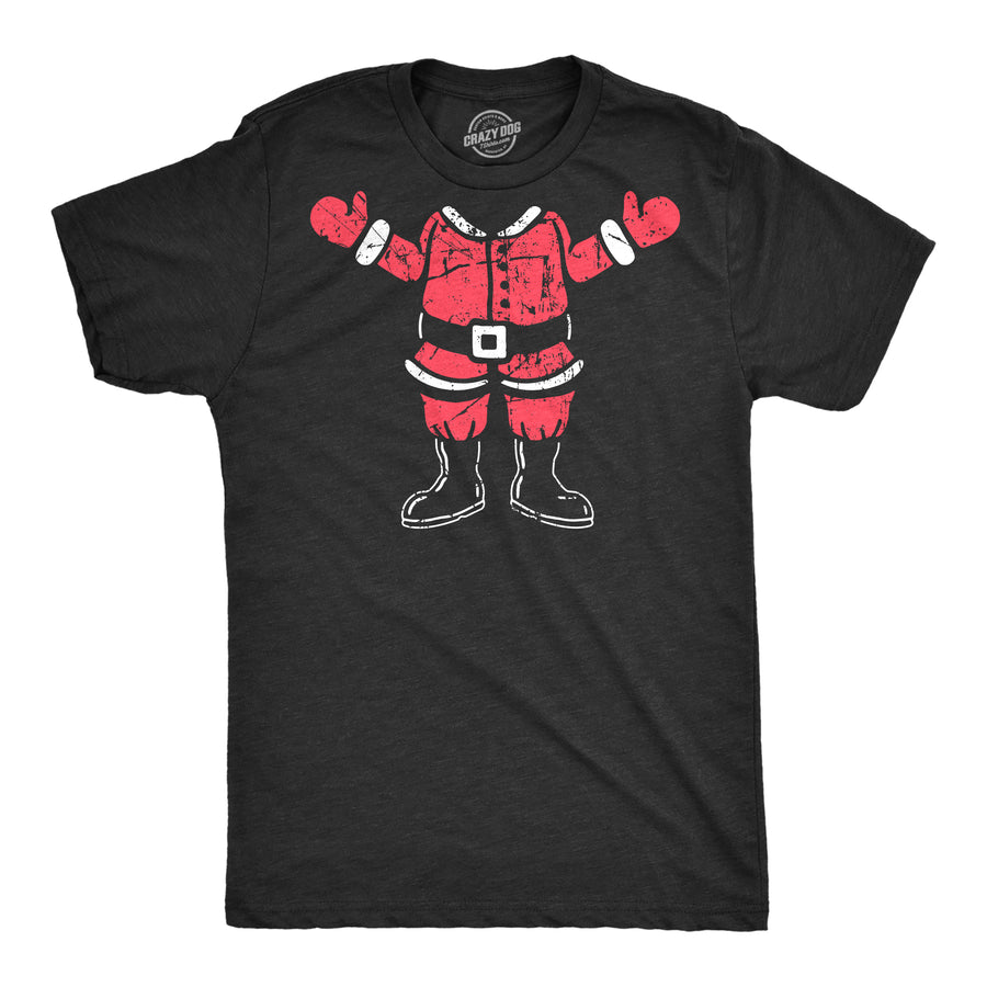 Funny Heather Black - SANTA Santa Body Mens T Shirt Nerdy Christmas Tee