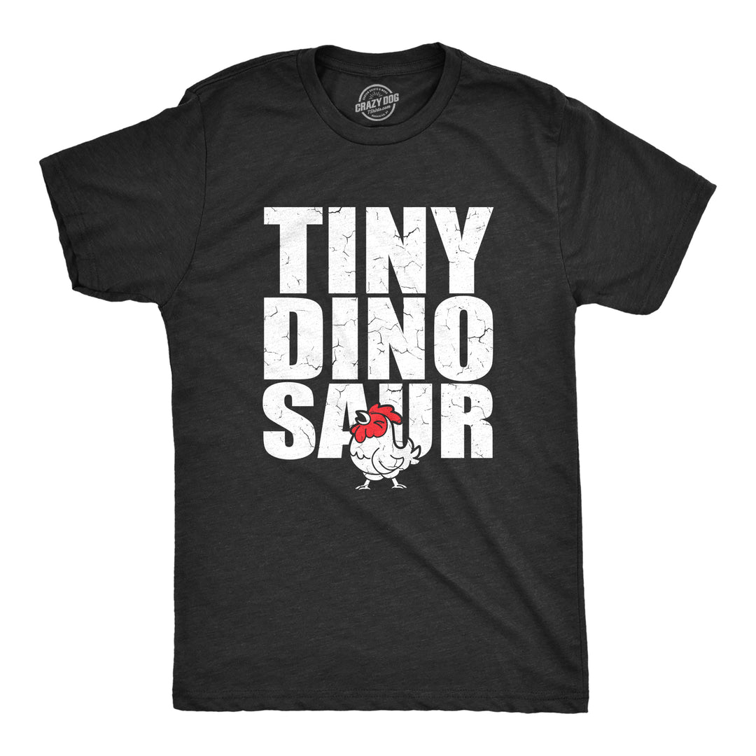 Funny Heather Black - DINOSAUR Tiny Dinosaur Mens T Shirt Nerdy animal Tee