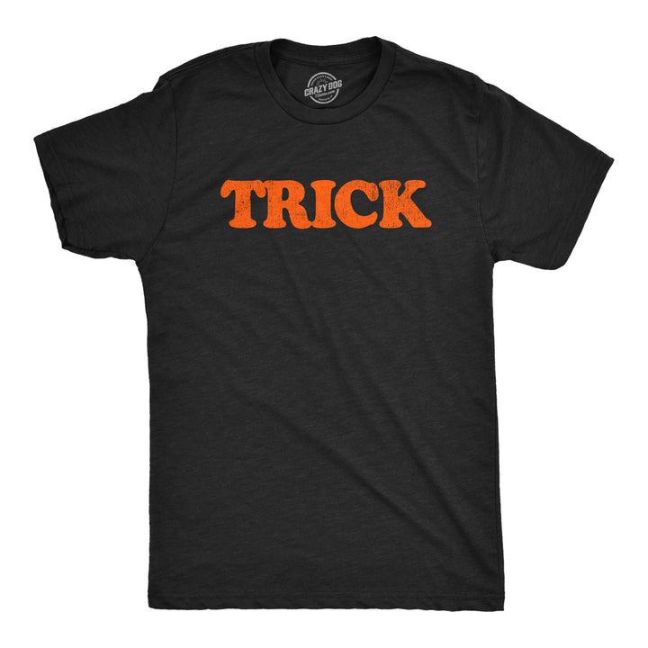 Funny Heather Black - Mens Trick Trick or Treat Mens T Shirt Nerdy Halloween Tee