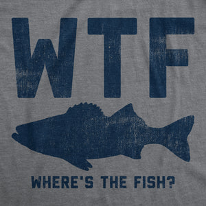  WTF What The, Where's The Fish Mens Long Sleeves, Black, Small  : Clothing, Shoes & Jewelry