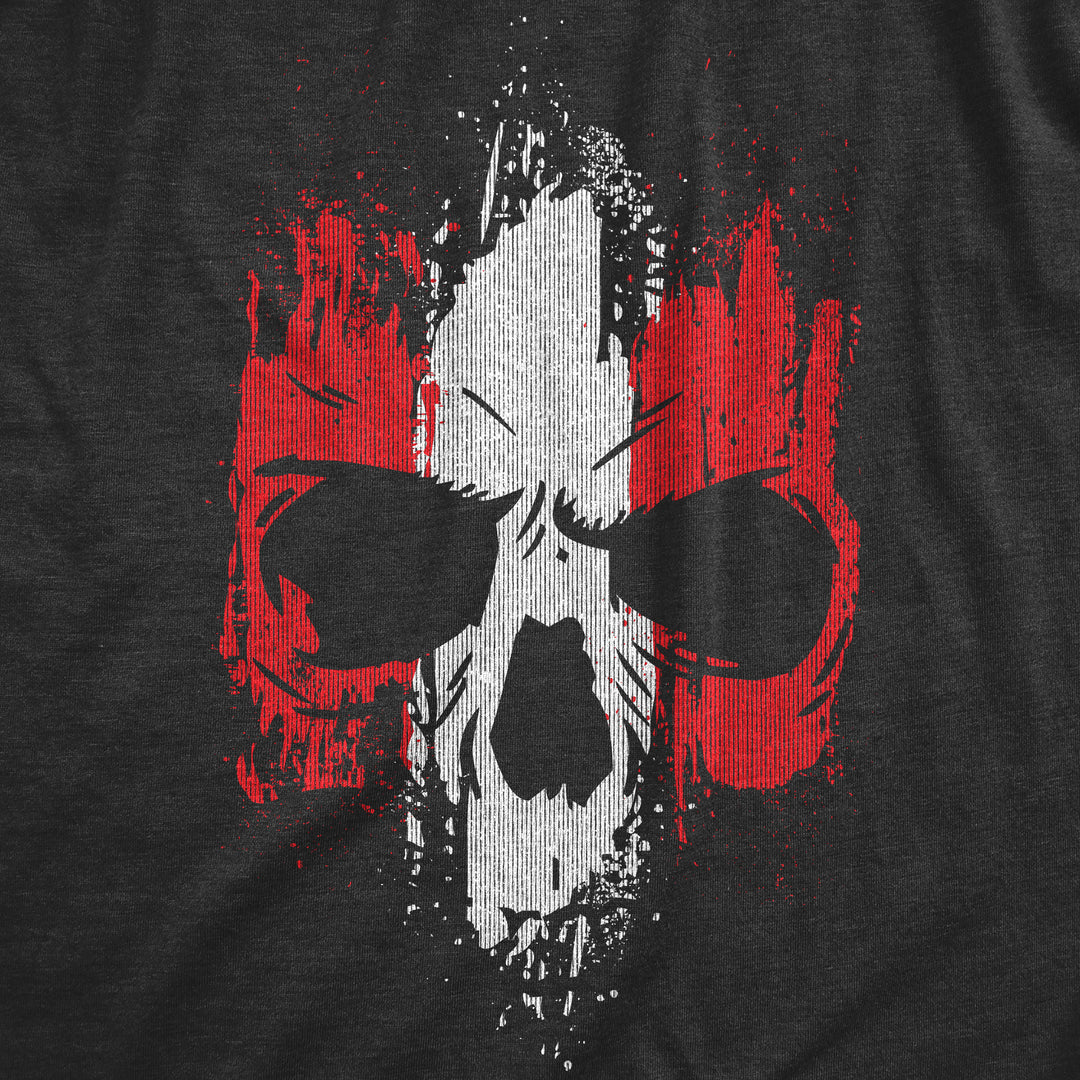 Grunge Striped Skull Men's T Shirt