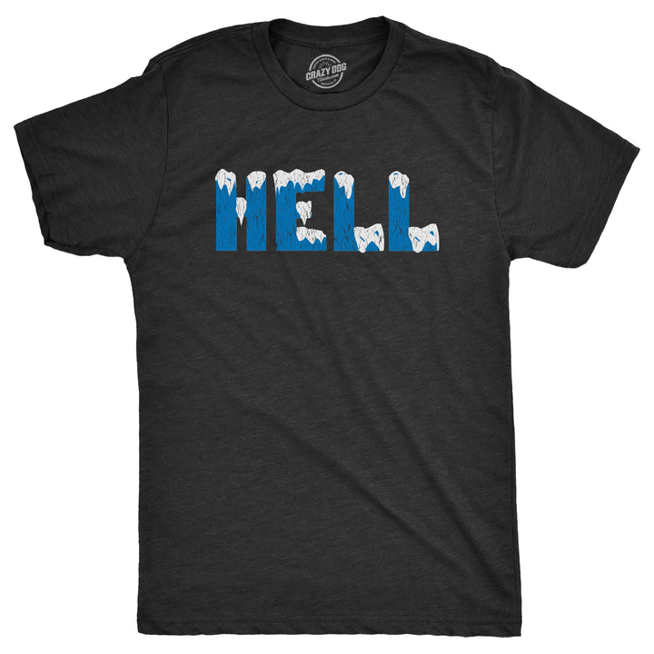 Funny Heather Black - Hell Froze Over Hell Froze Over Mens T Shirt Nerdy sarcastic Tee