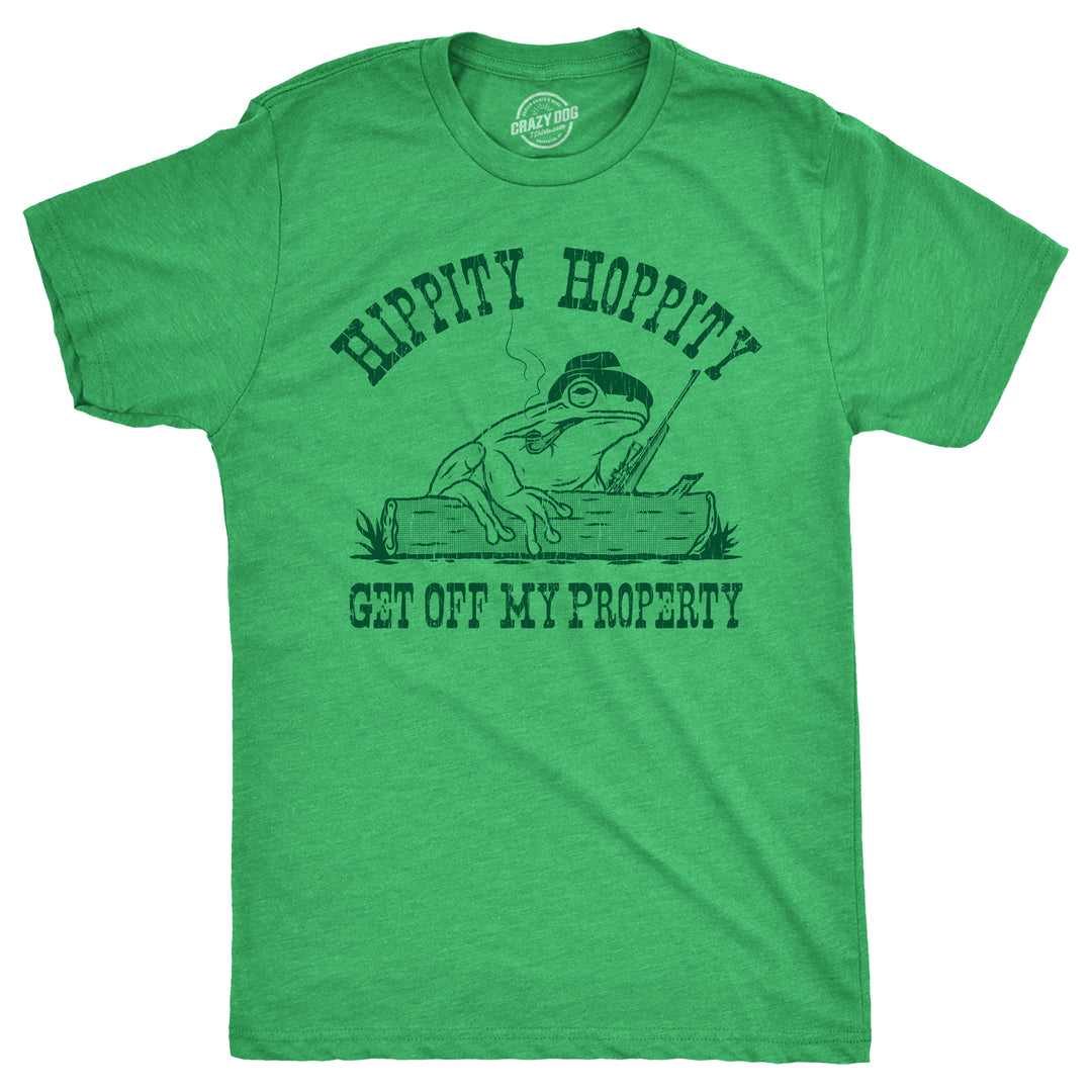 Funny Heather Green - PROPERTY Hippity Hoppity Get Off My Property Mens T Shirt Nerdy Animal sarcastic Tee