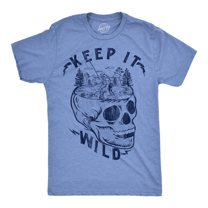 Funny Light Heather Blue - Keep It Wild Keep It Wild Mens T Shirt Nerdy camping Tee