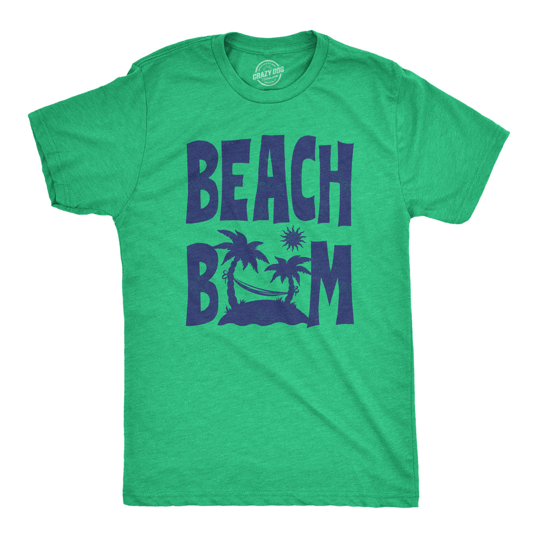 Funny Heather Green - BEACHBUM Beach Bum Mens T Shirt Nerdy Vacation sarcastic Tee