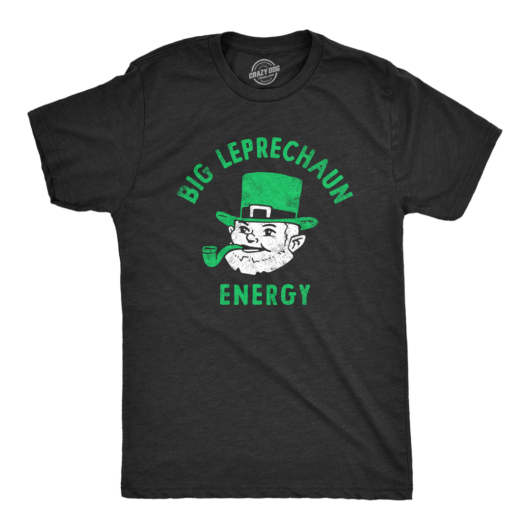 Funny Heather Black - Big Lep Energy Big Leprechaun Energy Mens T Shirt Nerdy Saint Patrick's Day Tee