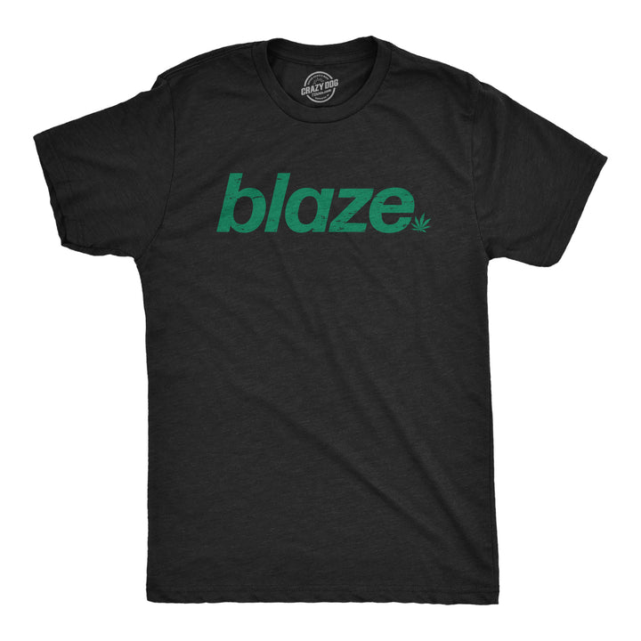 Funny Heather Black - BLAZE Blaze Mens T Shirt Nerdy 420 Tee