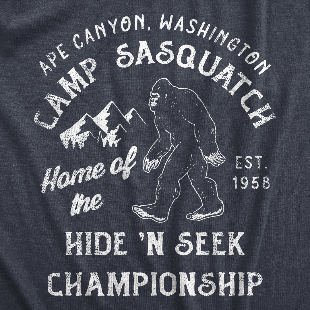 Camp Sasquatch Home Of The Hide And Seek Championship Men's T Shirt