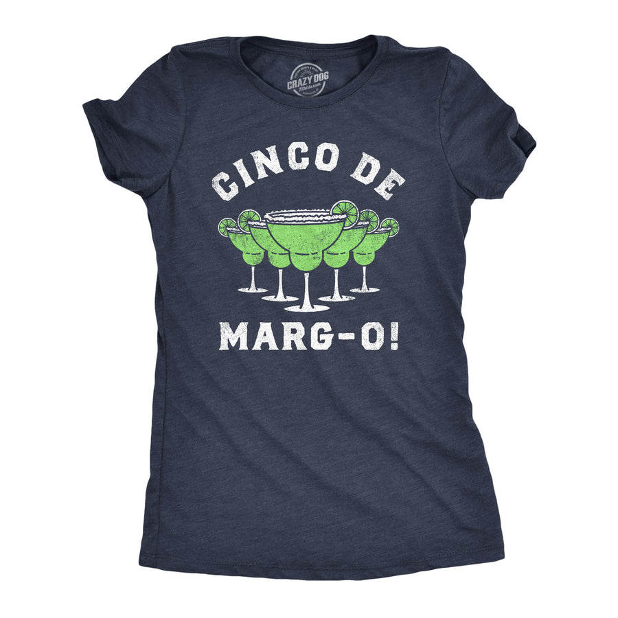 Funny Heather Navy - MARGO Cinco De Margo Womens T Shirt Nerdy Cinco De Mayo Drinking Tee