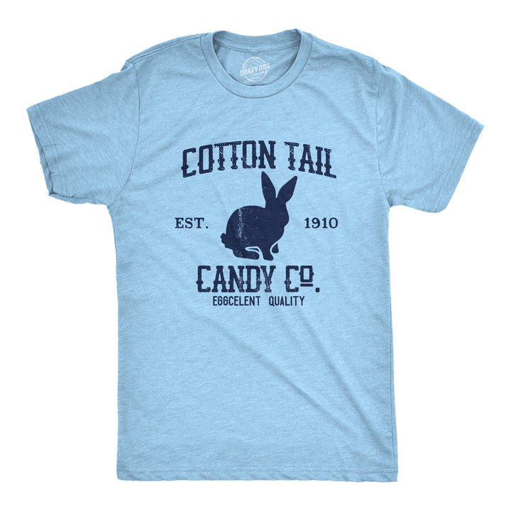 Funny Light Heather Blue - COTTON Cotton Tail Candy Co Mens T Shirt Nerdy Easter Food Tee