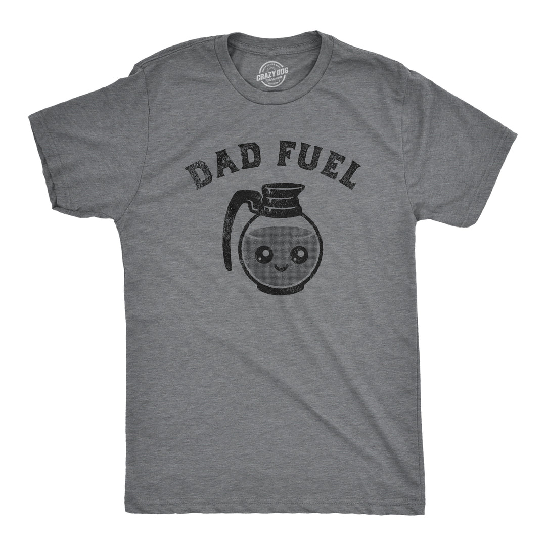 Funny Dark Heather Grey - FUEL Dad Fuel Mens T Shirt Nerdy Father's Day Coffee Tee