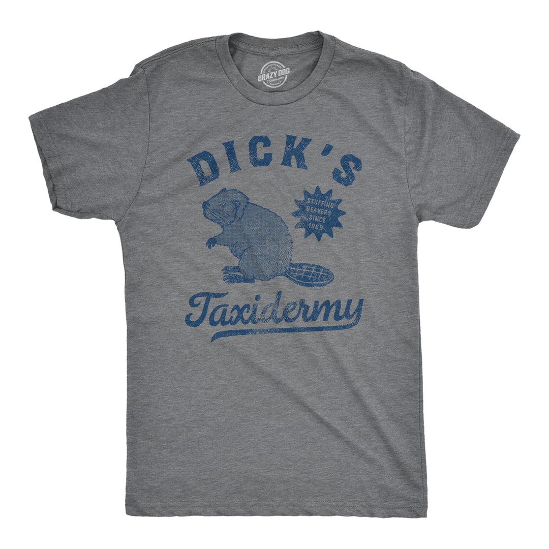 Funny Dark Heather Grey - TAXIDERMY Dicks Taxidermy Mens T Shirt Nerdy sex animal Tee