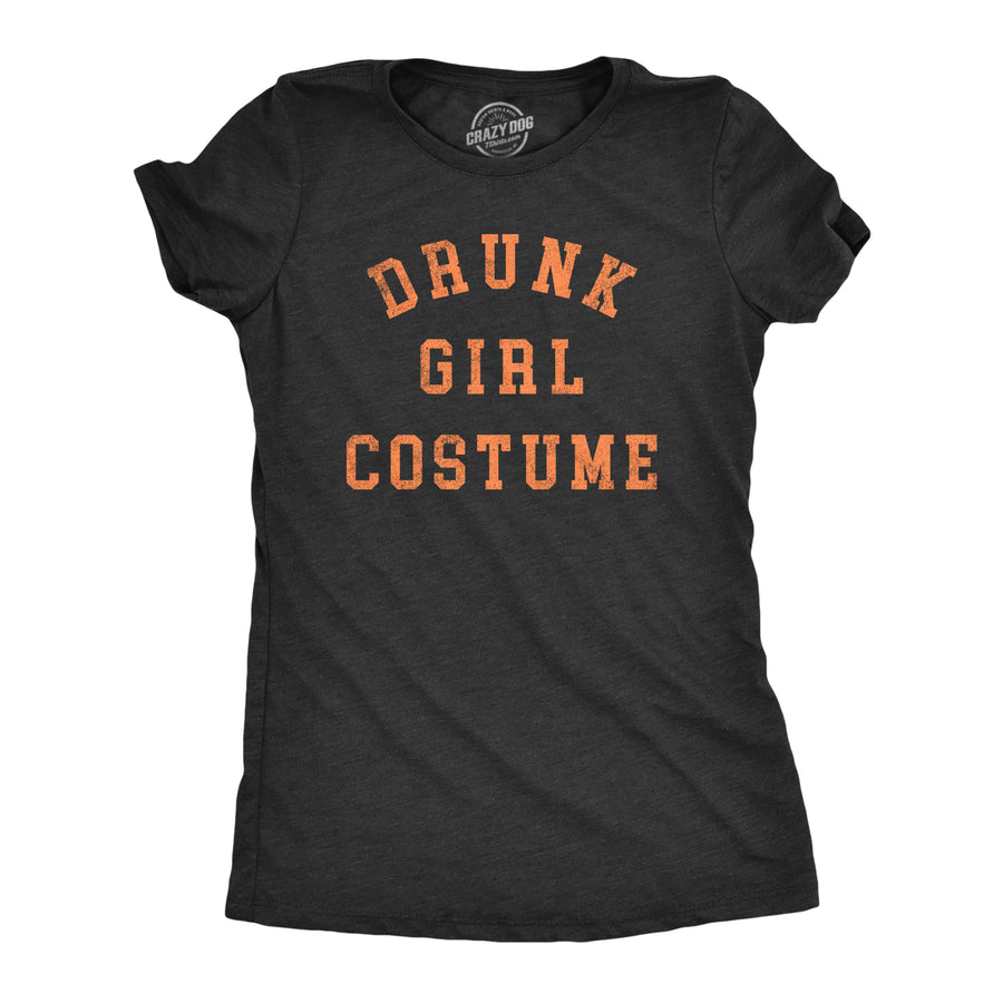 Funny Heather Black - Drunk Costume Drunk Girl Costume Womens T Shirt Nerdy Halloween Drinking Tee