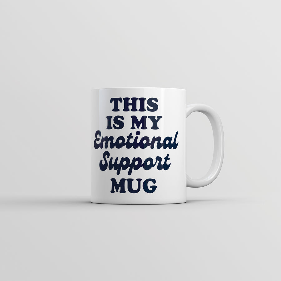 Funny White This Is My Emotional Support Mug Coffee Mug Nerdy Sarcastic Tee