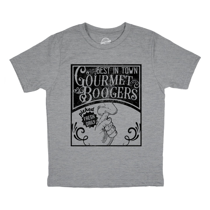 Funny Light Heather Grey - BOOGERS Gourmet Boogers Youth T Shirt Nerdy Sarcastic Tee