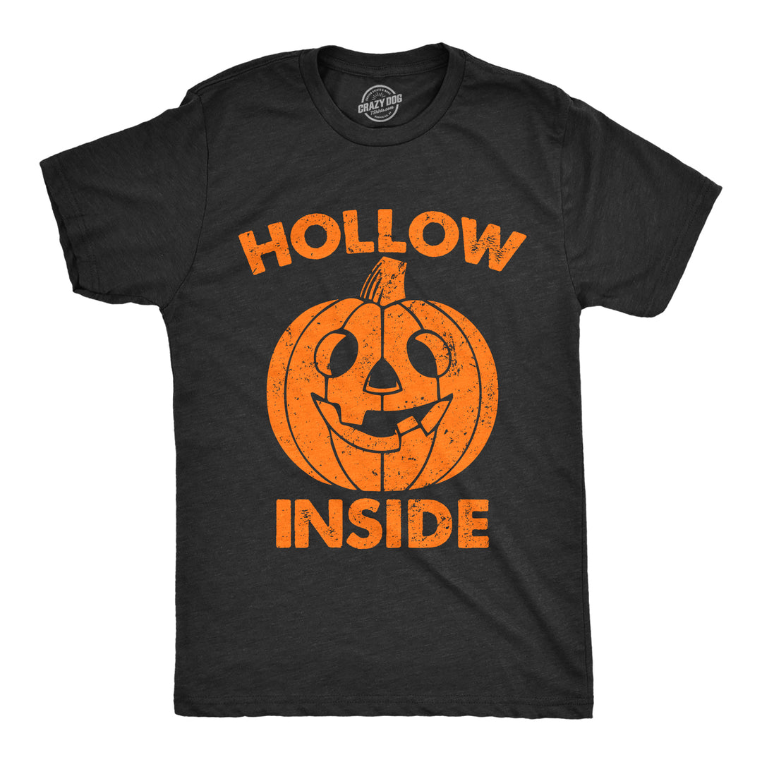 Funny Heather Black - HOLLOW Hollow Inside Mens T Shirt Nerdy Halloween Sarcastic Tee