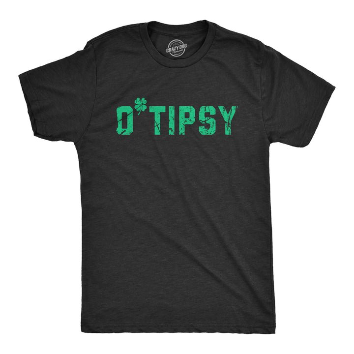 Funny Heather Black - TIPSY OTipsy Mens T Shirt Nerdy Saint Patrick's Day Drinking Tee