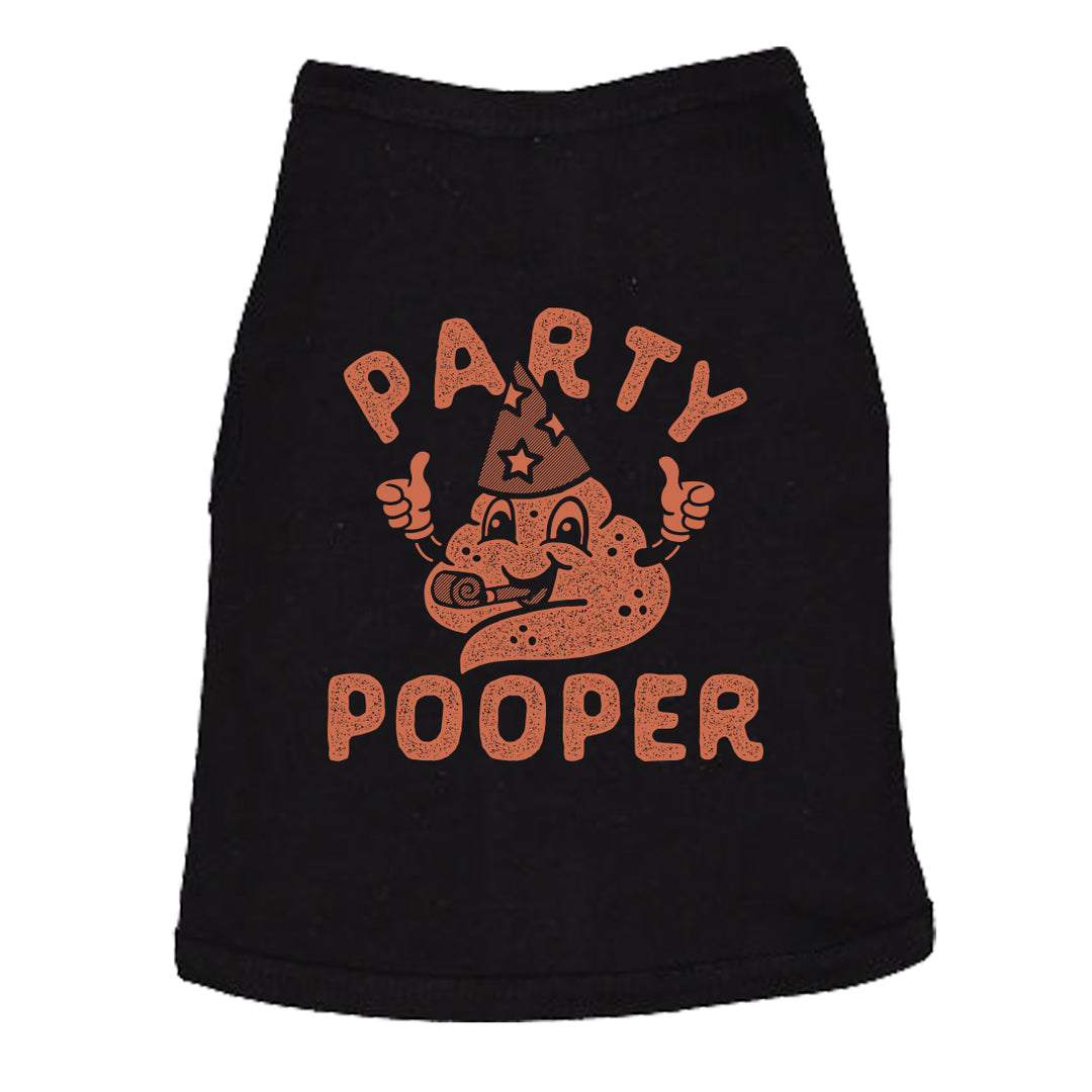 Funny Heather Black - Party Pooper Party Pooper Dog Shirt Nerdy Dog Toilet sarcastic Tee