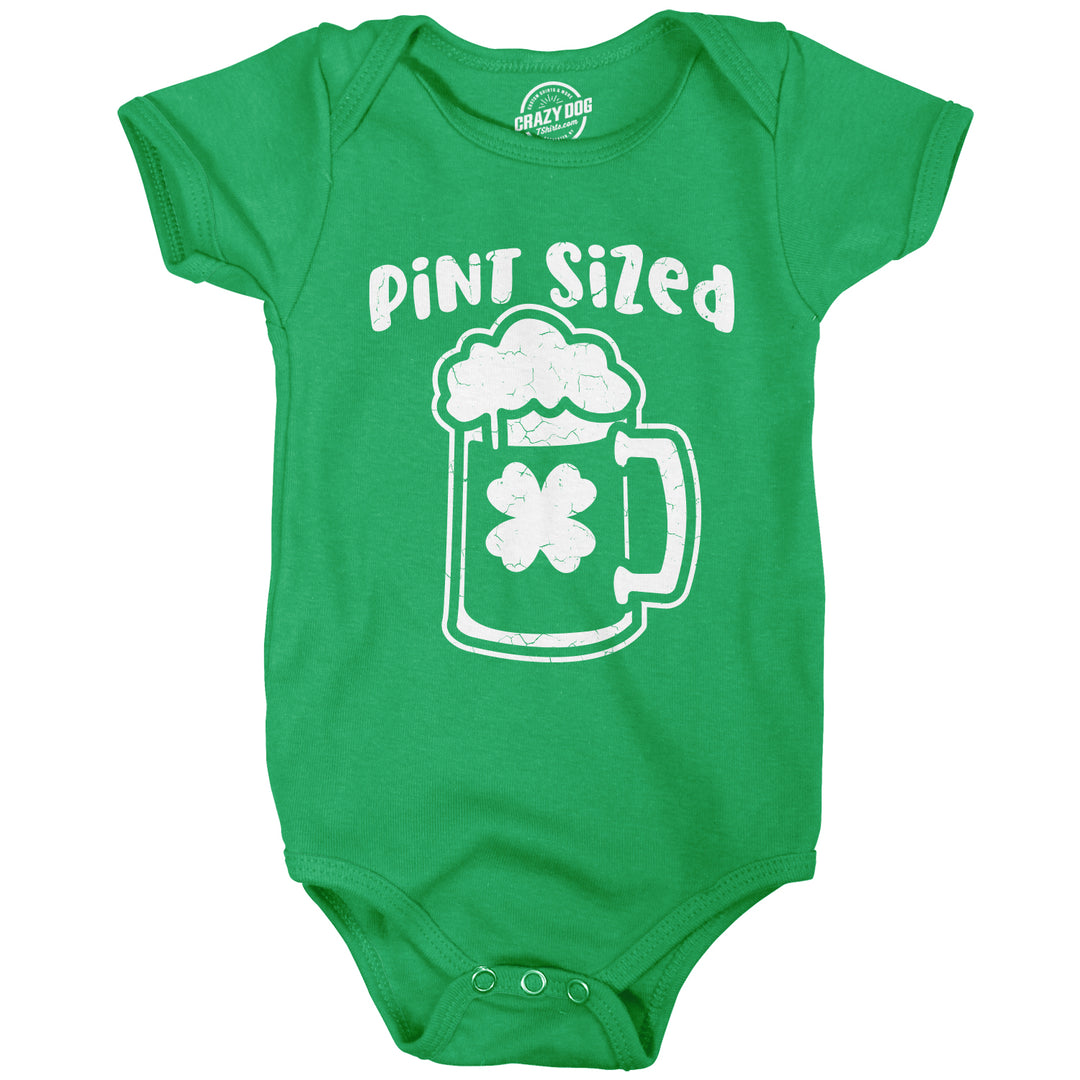 Funny Green - PINT Pint Sized Onesie Nerdy Saint Patrick's Day Beer Tee