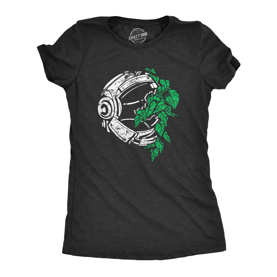 Funny Heather Black - ASTRONAUT Plant Astronaut Womens T Shirt Nerdy space Tee