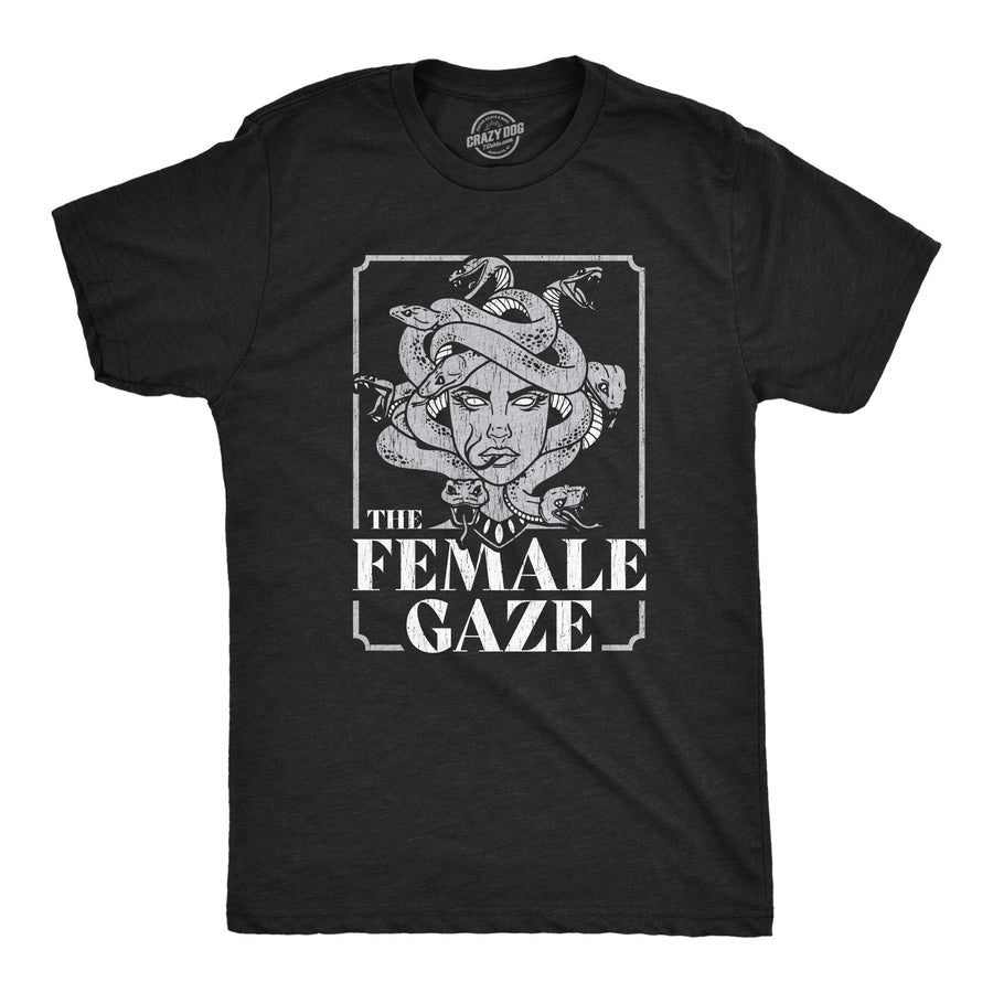 Funny Heather Black - GAZE The Female Gaze Mens T Shirt Nerdy Halloween Sarcastic Tee