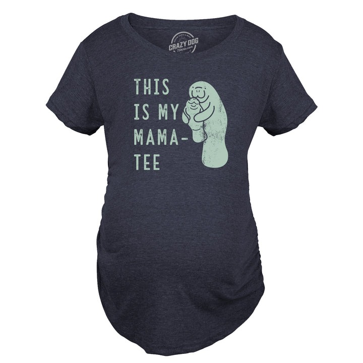 Funny Heather Navy - MAMATEE This Is My Mama Tee Maternity T Shirt Nerdy Animal Tee