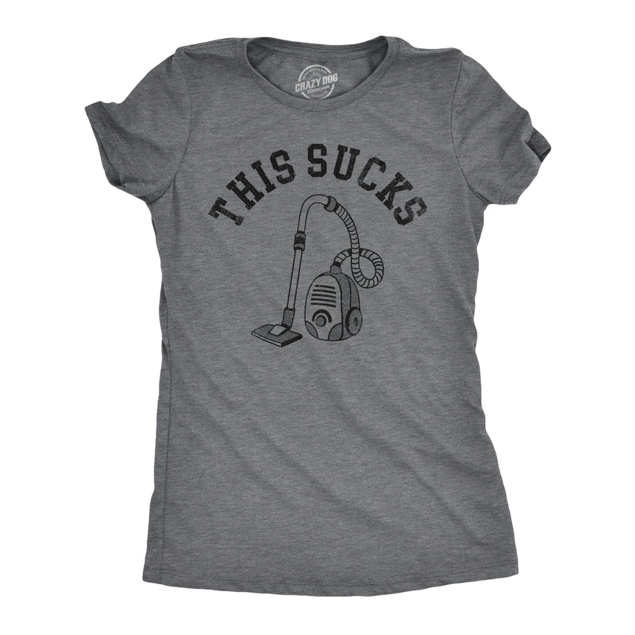 Funny Dark Heather Grey - SUCKS This Sucks Womens T Shirt Nerdy Sarcastic Tee